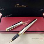 AAA Grade Replica Cartier Diabolo de Rollerball Pen Silver and Gold